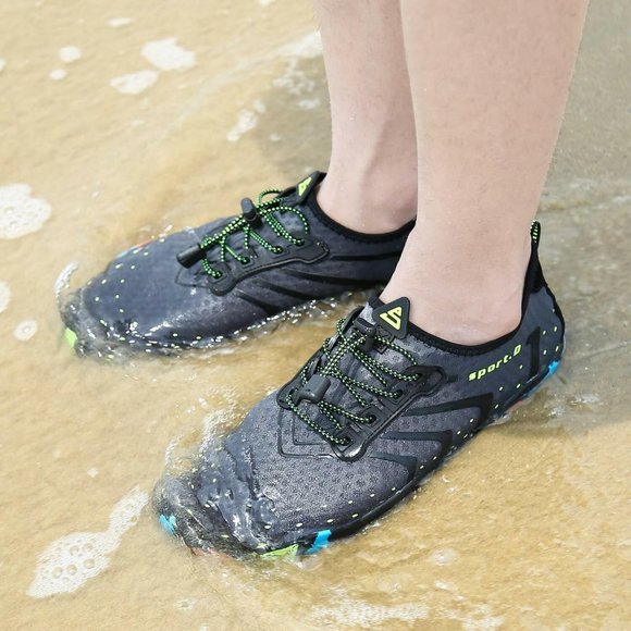 Men\'s Grey Quick Dry Barefoot for Swim Diving Surf Aqua Sport Shoes main image 5